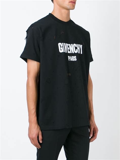 givenchy t shirt men's|givenchy distressed t shirt.